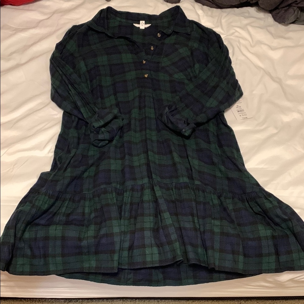 Plaid Green and Blue dress